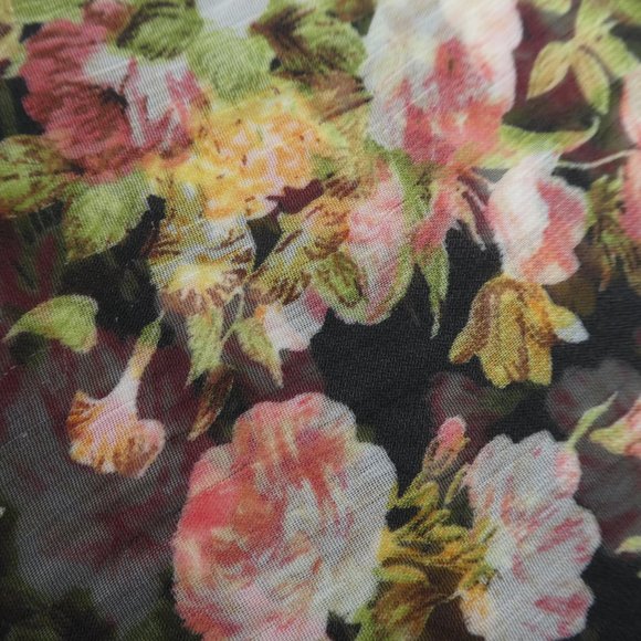 UNIF Ruffle Cami Tank Top Dress Veil Chiffon Floral High Low Long Feminine S - Picture 5 of 9